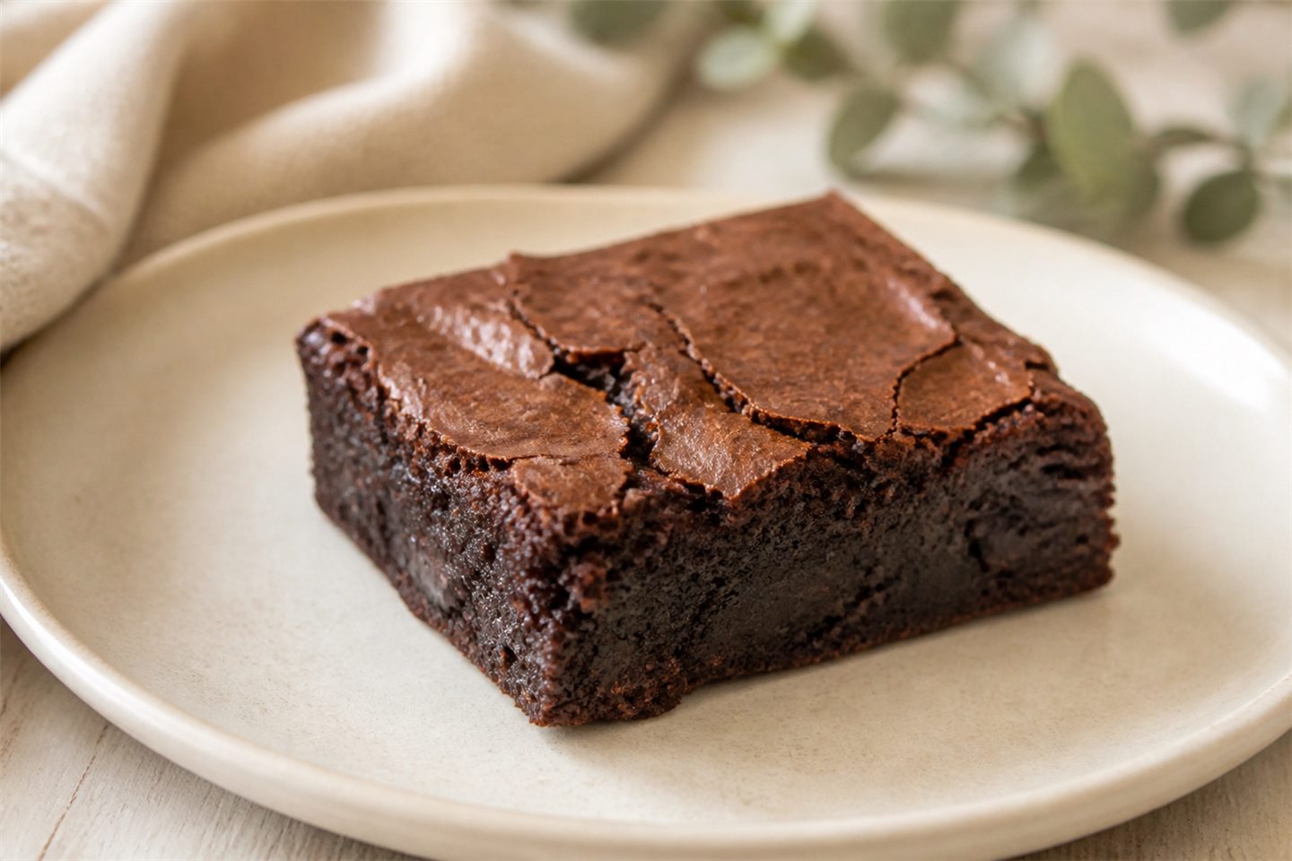 Brownie de chocolate com casquinha delicada